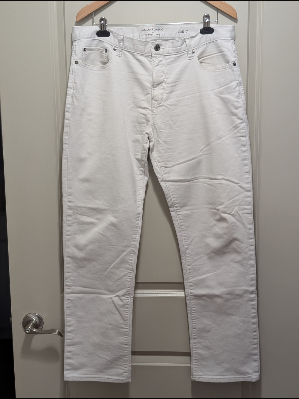 Banana Republic White Men's Straight Jeans